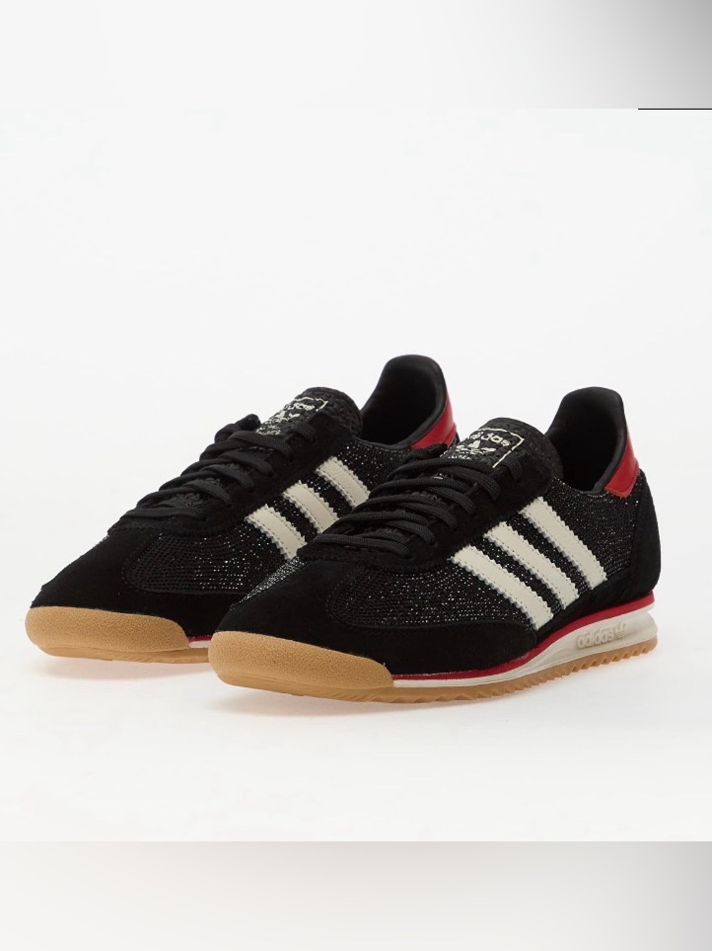 adidas SL 72 OG Rhinestone Crystal Black Red Sneakers NWOT Sz8